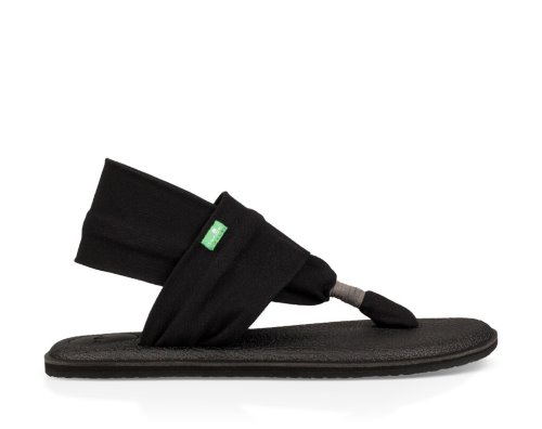 Sanuk Womens Yoga Sling 2 Black Sandals | VFDGLE154